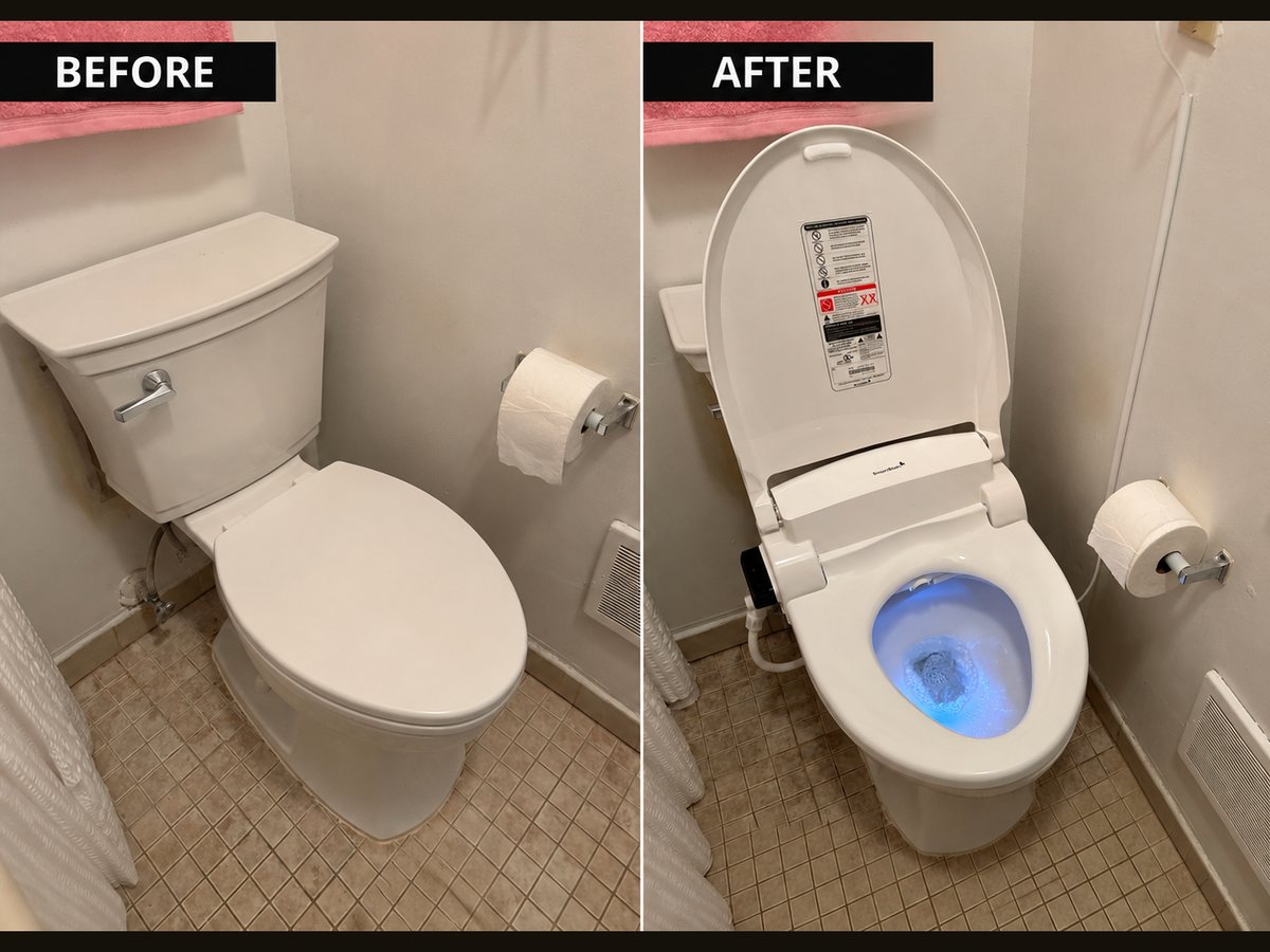 Smart bidet seat installation