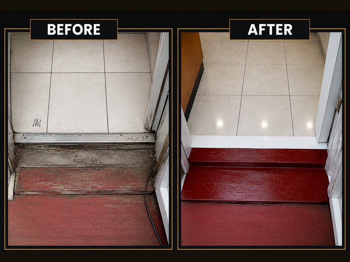 Entry step and door trim restored