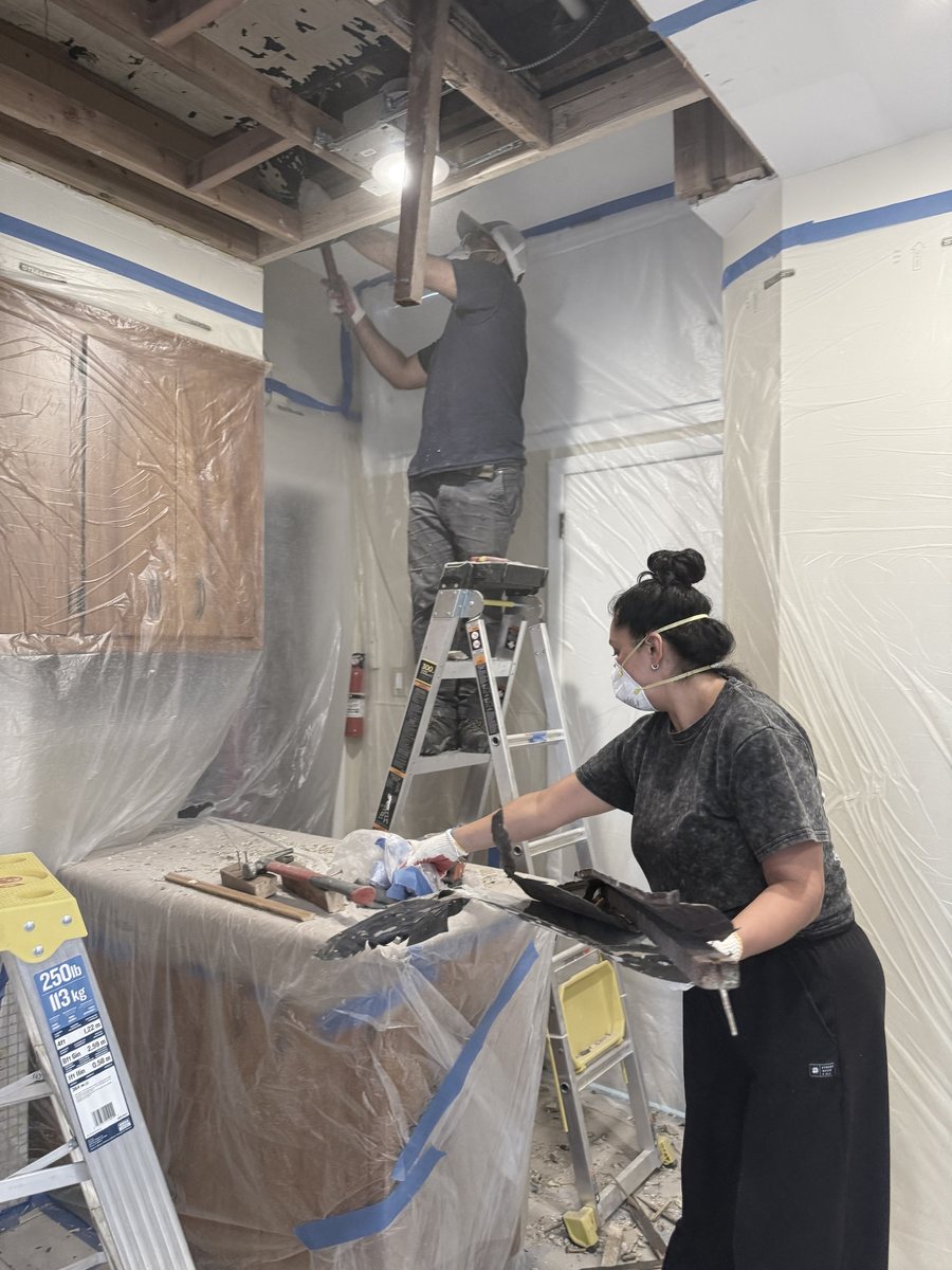Removing old material