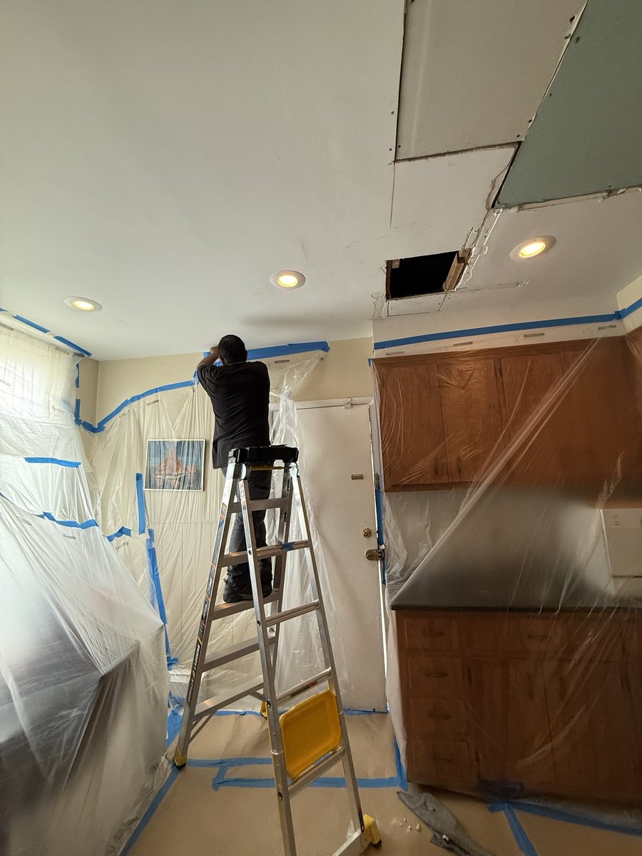 New drywall going up